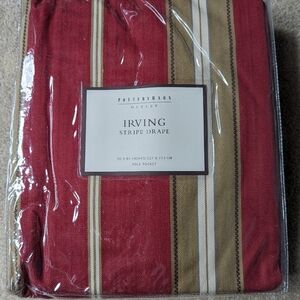 Pottery Barn, 4 striped drapes